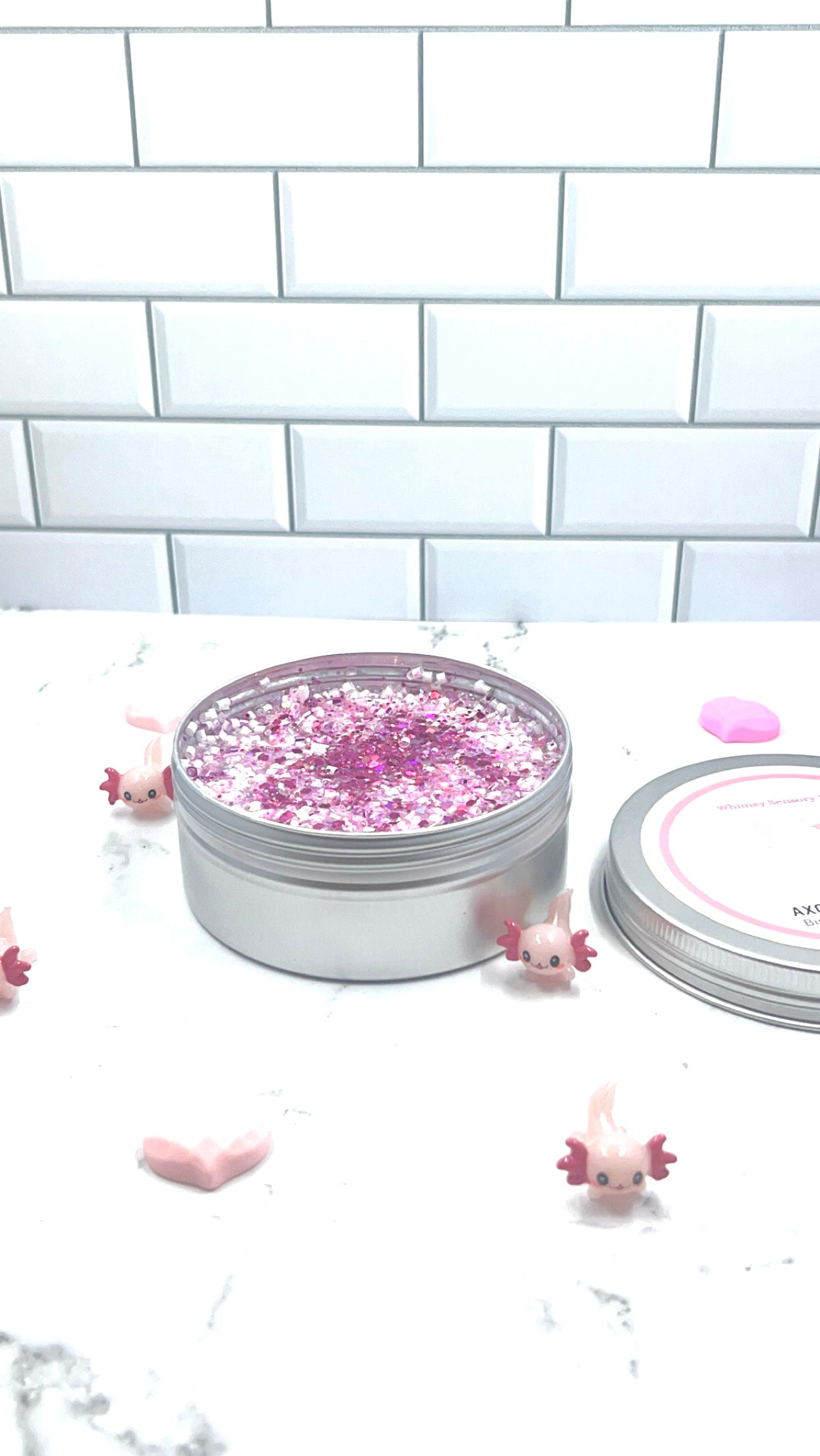 Axolotl Love - Bingsu Bead Slime Tin