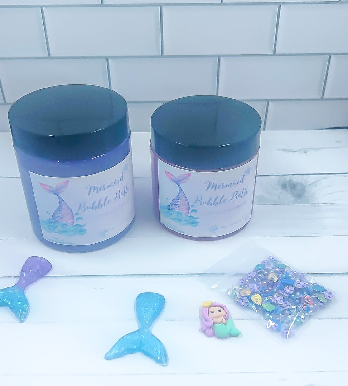 Mermaid Bubble Bath- Clear Shimmer Slime