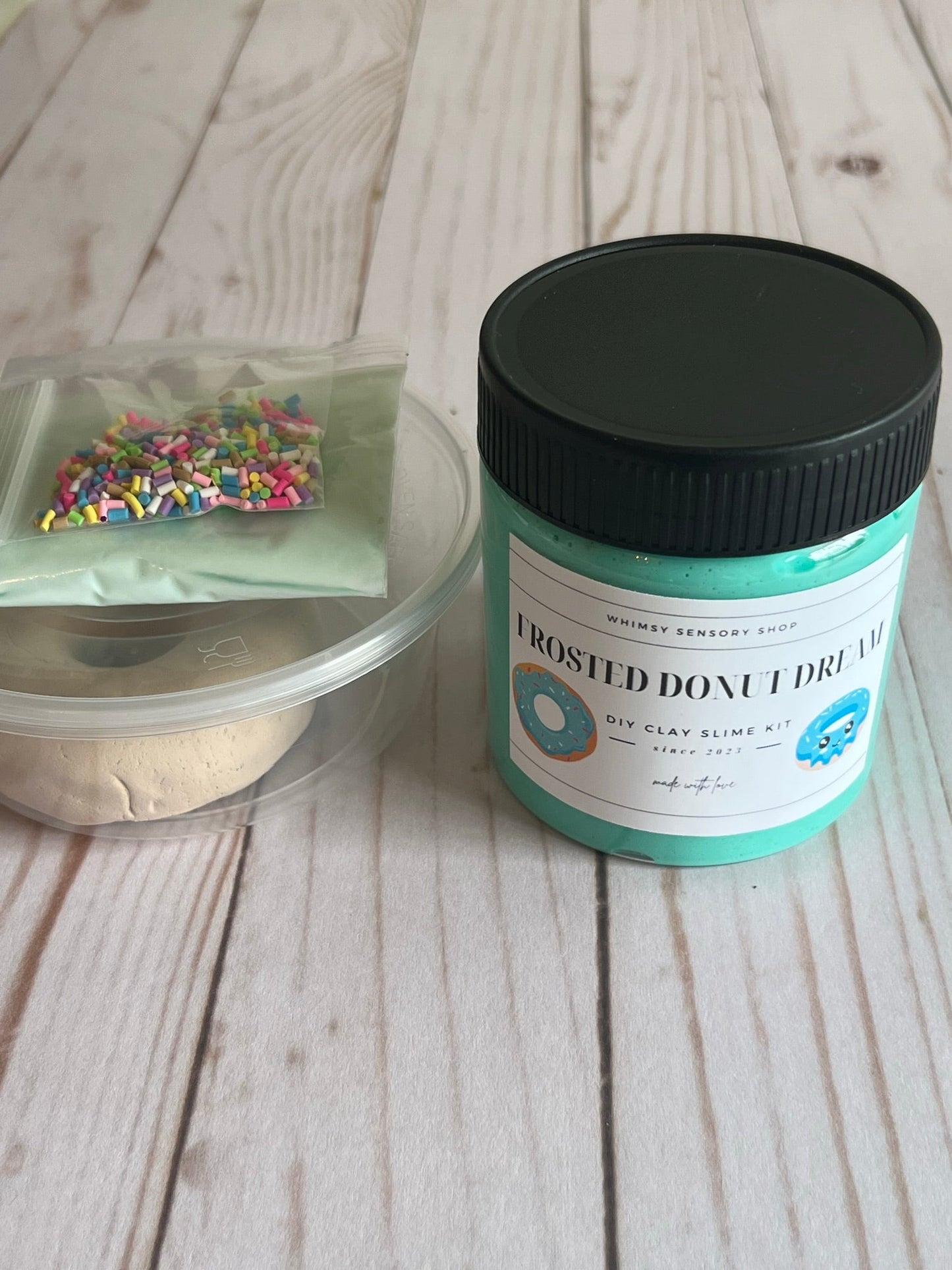 Frosted Donut Dream DIY CLAY SLIME KIT - Whimsy Sensory Shop