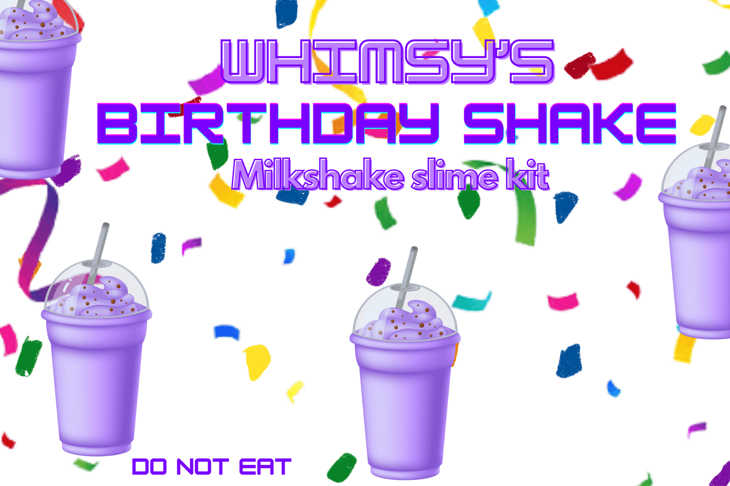 Whimsy's Birthday Shake DIY Clay Slime - Whimsy Sensory Shop