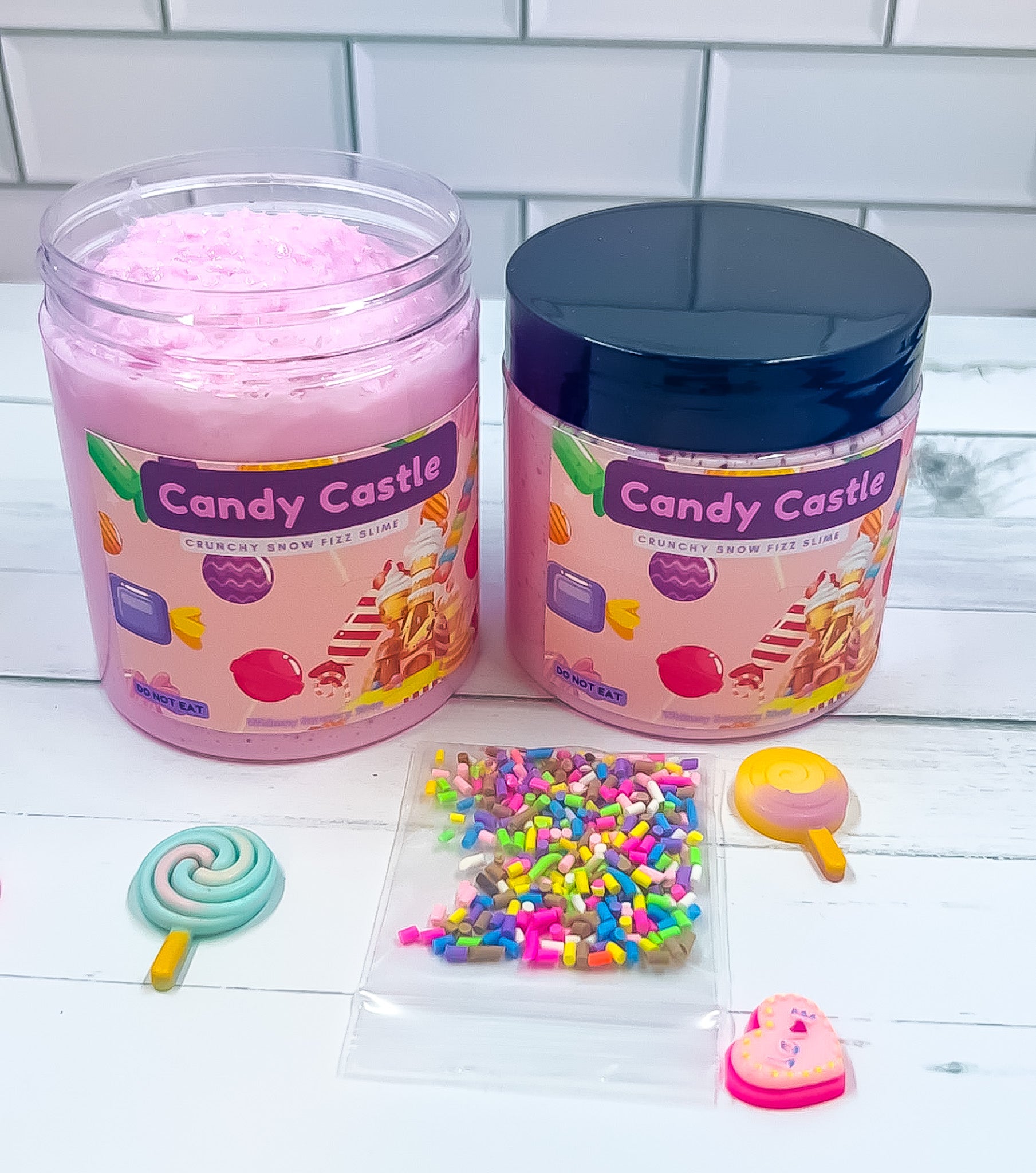 Candyland snow fizz slime – Whimsy Sensory Shop