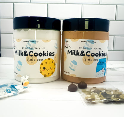 Milk & Cookies Slime Duo - Cloud Dough Slime