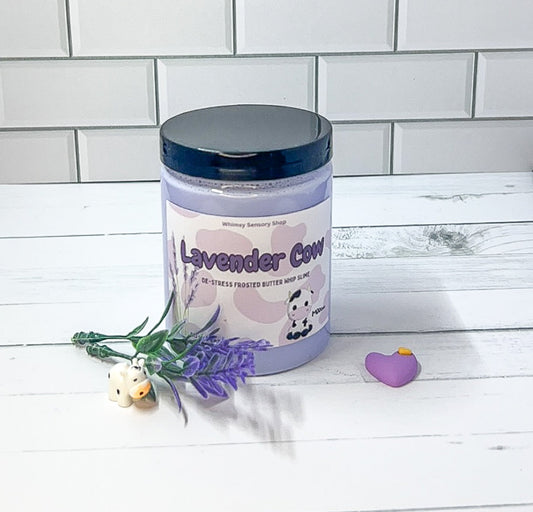 Lavender Cow Whipped Butter Slime - Whimsy Sensory Shop