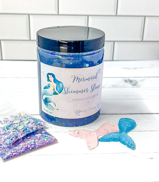 Mermaid Shimmer Slime - Blue - Whimsy Sensory Shop