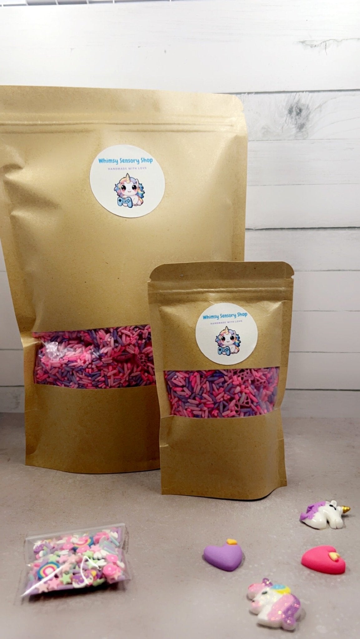 Unicorn Rice bin - Pink - Whimsy Sensory Shop